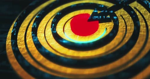 Objetivo: estrategia empresarial, símbolo, concepto digital