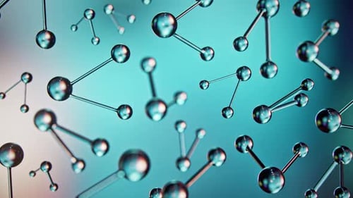 Floating 3D Molecular Structures Abstract Science Background