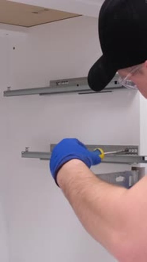 Installation of Modern Kitchen Furniture and Accessories Vertical Video