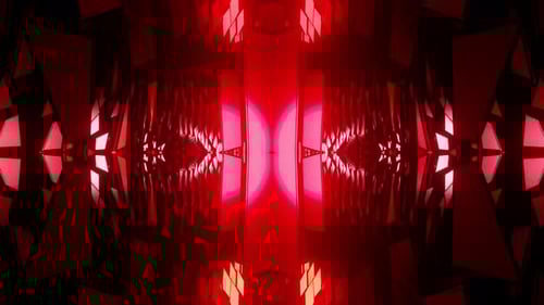 Red Neon Iron Bloom Vj Loop Seamless Background