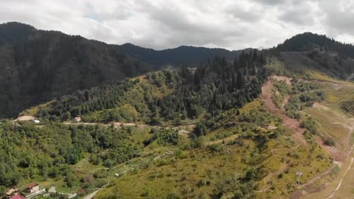 Aerial View of Mountain Resort in Almaty