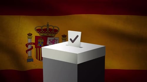 Votar en las urnas durante las elecciones en España