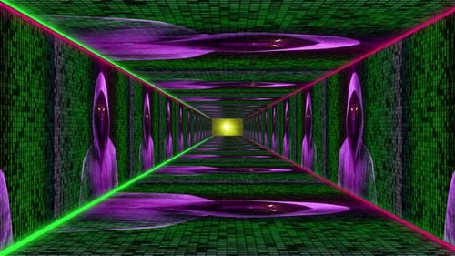 Binary Code Hacker Tunnel Animation. Abstract Binary Code With Hacker With Hoodie, Hacker Hacked The
