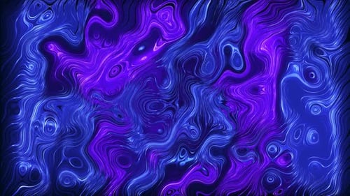 Abstract Fluid Blue Purple Waves Animated Background Loop