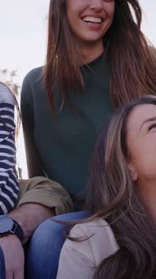Friends Laughing Together Outdoors