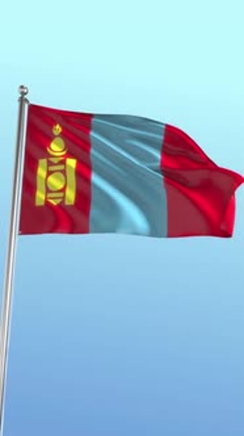 Mongolia Flag Vertical