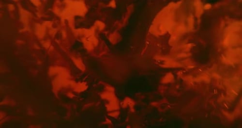 Abstract Swirling Liquid Red Orange Texture