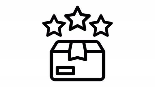 package box line icon animation