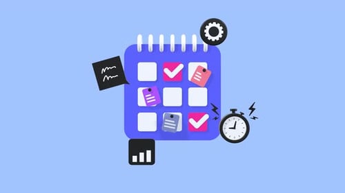 3D Animated Calendar Icon for Task Management and Productivity