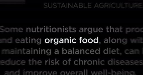 Organic food natural diet headline titles media seamless loop