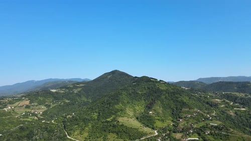 aerial mountains hill