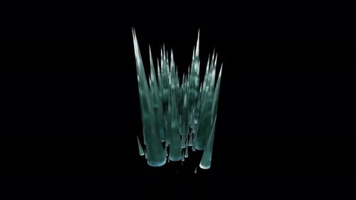 Elemento Frost FX. Efectos visuales de Ice Spike con canal Alpha. Cristal de hielo. Fondo transparente