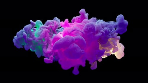 A fantastic illuminated explosion forming a cloud of gradient colors. From Alpha