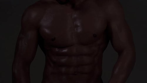 Sexy Oben ohne Hemd Junger Mann Hübscher muskulöser Mann Sexy Körper von fit Männlich Sexy Model Beauty Mann