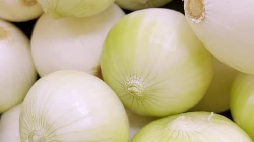 White Onions in a Supermarket