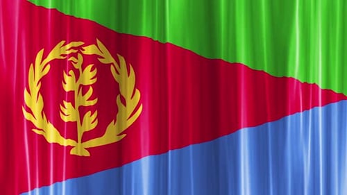 Eritrea National Flag Waving Loop Animation