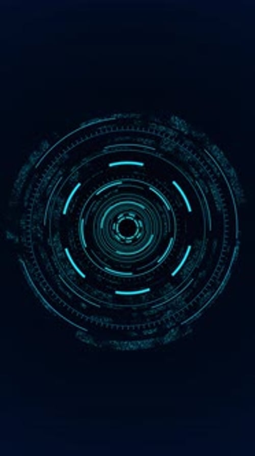 Futuristic Circle HUD Virtual Display Animation Background for Video Intro Science Fiction and