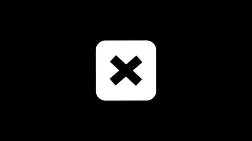 Minimalist Flat Design X Symbol Reveal