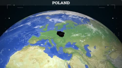 Poland Map From Earth