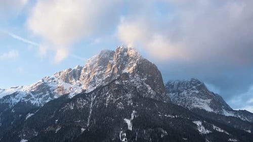 Aerial View of Majestic Italian Alps at Sunrise