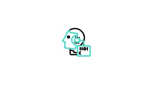AI Mind Technology Line Icon Animation