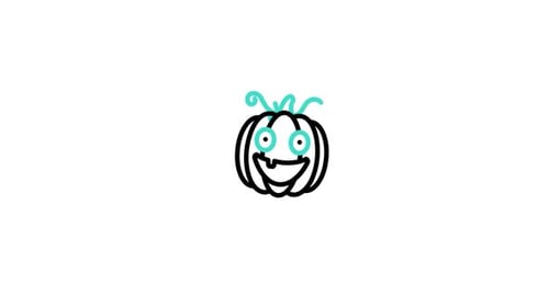 Animiertes Kürbis-Symbol