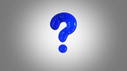 Animated Blue Fluid Question Mark Loop