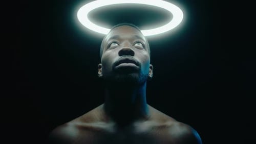 Black Man with Ring Light Nimbus