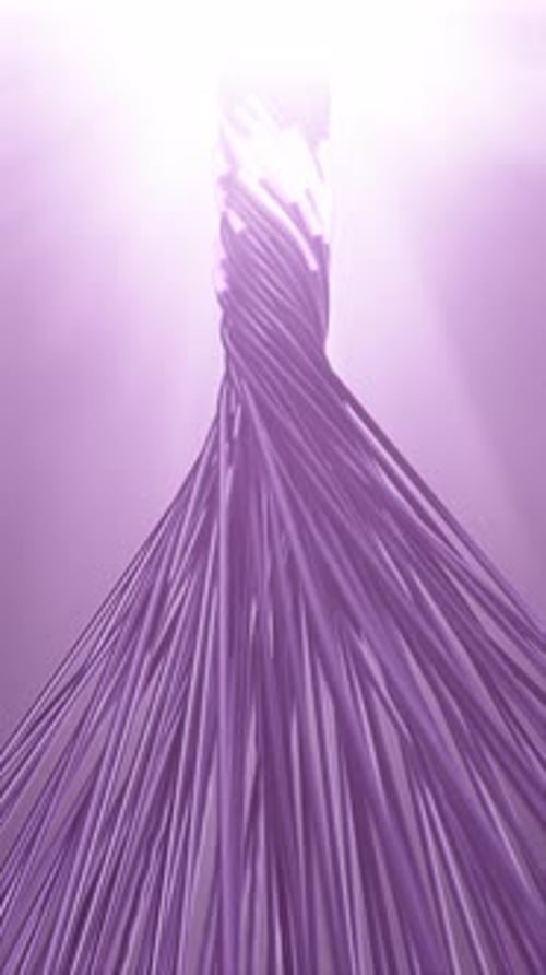 Vertical Futuristic Fiber Optic Cables with Pulsing Energy Loop