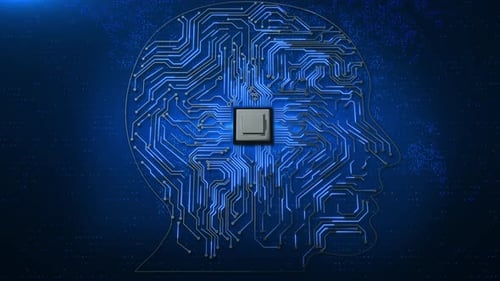 Motherboard Processor Circuits and Electronics CPU Advanced Futuristic Microprocessor Chip