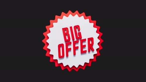 Big Offer Badge Rotation Transparent