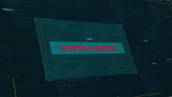 System Hacked Warning: Futuristic Loading Screen Animation for Cyber ...
