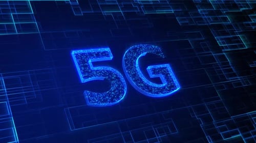 5G text animation 4k. Vd 710