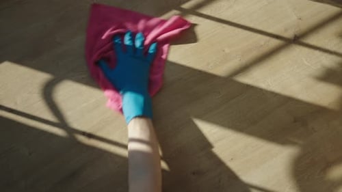 Hand Wipes Floor with Cloth for Cleaning