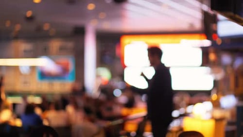 Experience the Vibrant Dynamic Restaurant Scene Featuring an Engaging Presenter in an Exhilarating