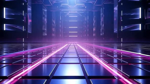 Futuristic neon corridor (6)