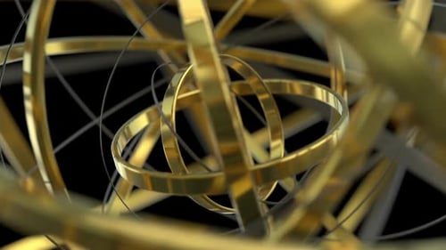 Elegant Golden Rings Loop