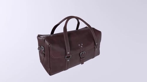Sac de voyage élégant en cuir marron