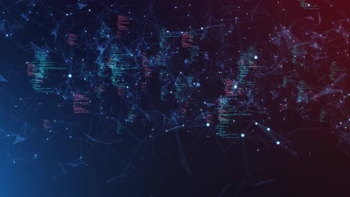 Malla alámbrica abstracta de torre 3D verde con datos futuristas o agujeros de gusano para tecnología o ciencia
