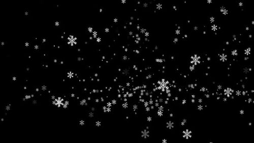 Decorative Falling Snowflakes Seamless Loop Animation