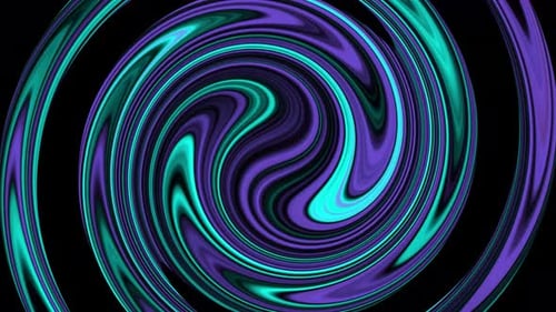Seamless Loop of Spinning Yellow Futuristic Spiral on Dark Background, Perfect for Motion Graphics a