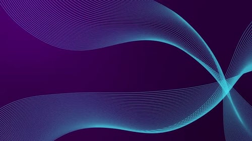 Flowing Abstract Blue Wave Lines Motion Background