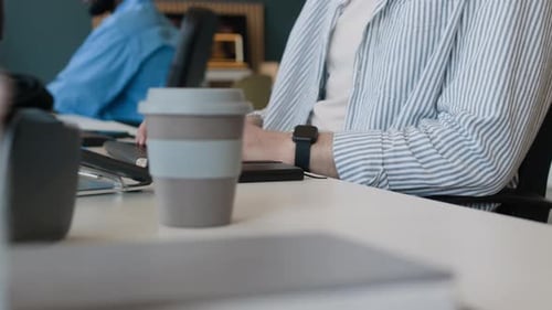 Unrecognizable Programmer Typing On Computer