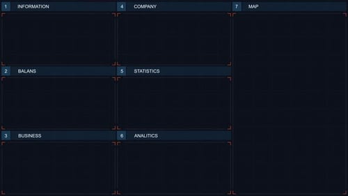 Futuristic HUD Infographic Element with Text Reveal