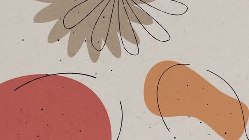 Doodle Pattern Abstract Colored Shapes Animated Background