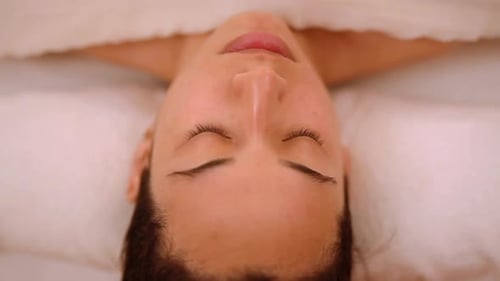 Deep sleeping post spa treatment at peace