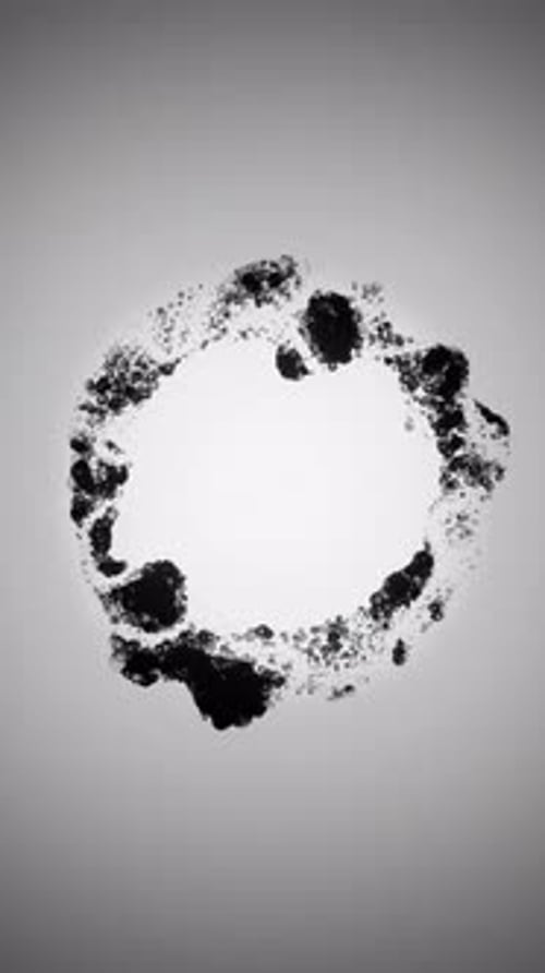 Vertical Abstract Fluid Ink Circle Reveal