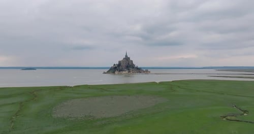 Fly Over Mont SaintMichel One of Europe's Most Unforgettable Sights Located in the Bay Where