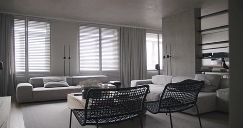 Modern Living Room Interior with Minimalist Design