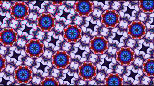 Vibrant Abstract Kaleidoscope Mandala Patterns Loop Background Animation